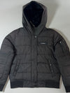 Superdry Black Hooded Puffer Bomber Jacket (M)