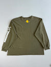 Carhartt Pocket Long Sleeve Tee with Sleeve Logo Print (4Xl)