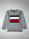 Tommy Hilfiger Big Flag Logo Crewneck Sweatshirt – Heather Grey (S)