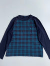 Vintage Burberry London Blue Label Nova Check Panel Long Sleeve Tee (XL)