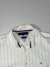 Tommy Hilfiger | White Pinstripe Button-Up Shirt (M)