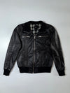 Vintage Poco Loco Black Leather Bomber Jacket (M)