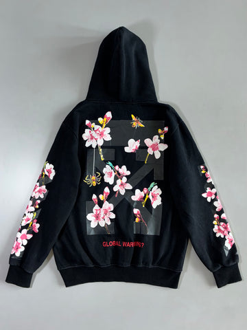 Off-White “Global Warming” Floral Print Hoodie (M/L)