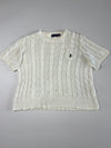 Polo Ralph Lauren Cable Knit Short Sleeve Sweater – Off White (M)