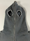Nippon Blue Fighter Full-Zip Mask Graphic Hoodie – Black (L)