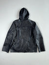 Vintage Paul Marcia Black Hooded Leather Jacket (L)
