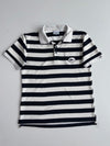 Lacoste Striped Regular Fit Polo Shirt Black White (M)