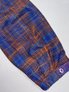 Black Yak Overland Travel Blue & Orange Plaid Hooded Windbreaker Jacket  (S/M)