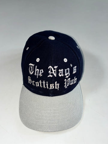 Vintage The Nag’s Scottish Pub Gothic Embroidered Two-Tone Cap (Adjustable)