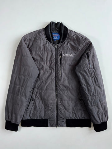 Discovery Expedition Grey Quilted Padded Bomber Jacket (M)