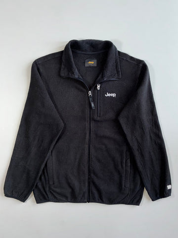 Jeep Black Polar Fleece Full Zip Jacket(L)
