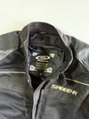 Speed-R Racing Motorcycle Jacket Real Leather Sleeves & Shoulders | Mesh Body | Armour Padded (M)