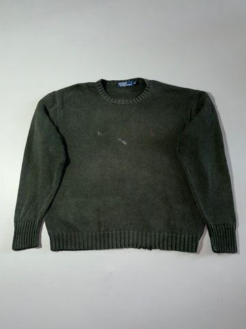 Polo Ralph Lauren Classic Crewneck Knit Sweater – Olive Green (2XL/3XL)