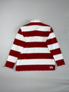 Tommy Hilfiger Block Stripe Rugby Polo Shirt — Red / White Long Sleeve (XS)