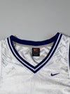 Vintage Nike Blank Basketball Jersey – White & Royal Blue (2XL)