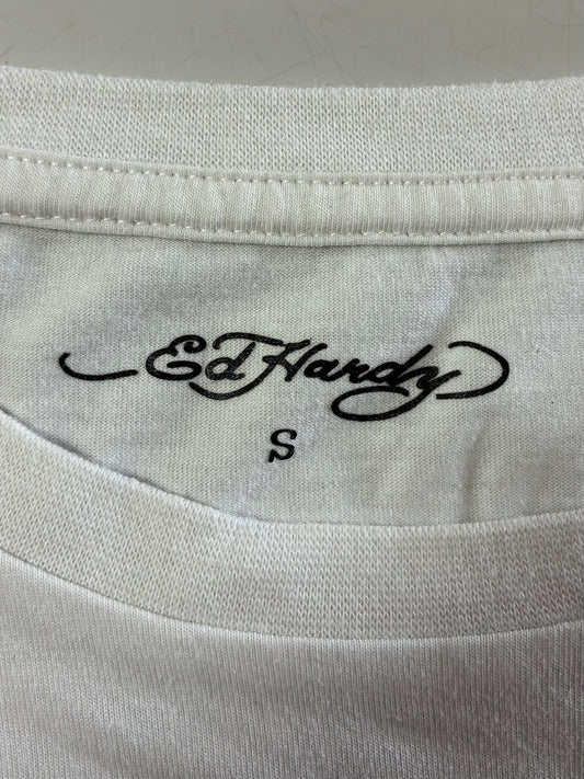 Ed Hardy Tiger Graphic Tee – White (M)