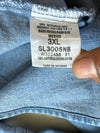 Dickies Light Wash Denim Button-Down Shirt (4Xl-5Xl)