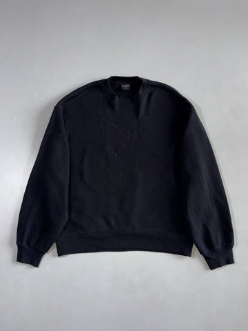 Playboy x GU Black Tonal Bunny Logo Sweatshirt (M)