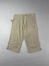Puma Beige Cotton Capri Pants – Button Tab Hem (W:33) (L:28)