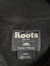 Roots Vancouver Canada Embroidered Zip Hoodie Black Canadian flag patch (XL)