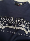 Karl Kani Navy Blue “The Originator” Graffiti Long Sleeve T-Shirt (Xl)