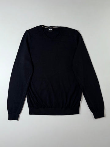 BOSS Finest Italian Yarn Crewneck Sweater  Black (S)