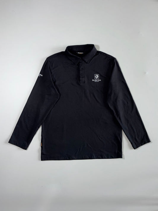 Black Yak Work Wear Long Sleeve Performance Polo Shirt (M)