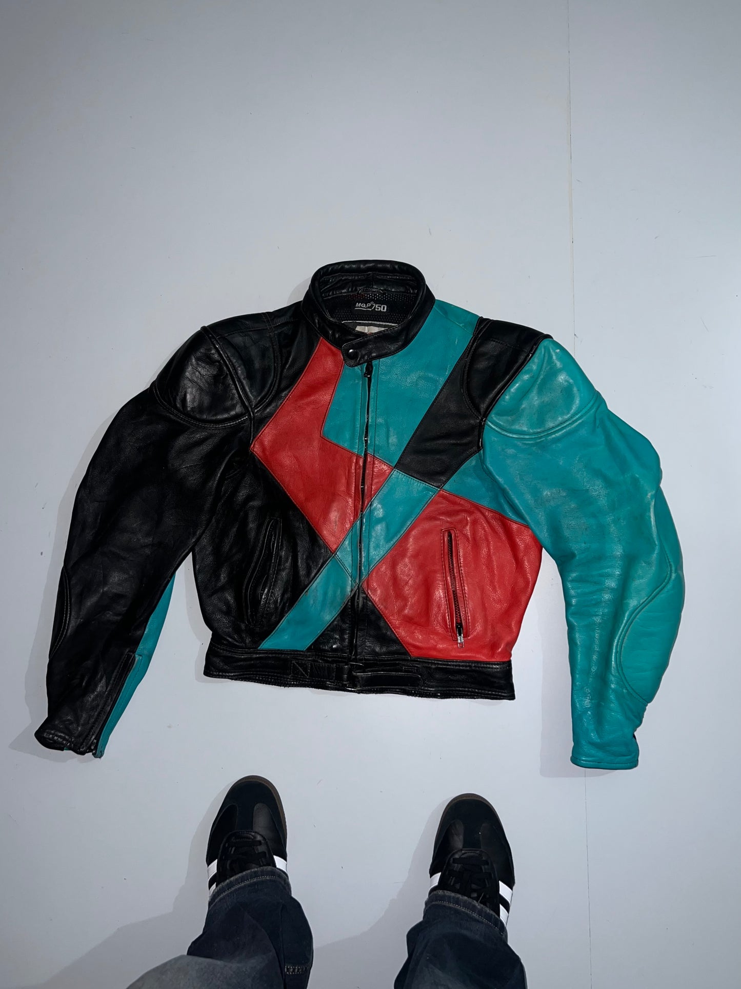 ! !    Super Premium Original Leather Biker Jacket (PADDED) (S)