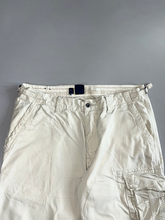 Polo Ralph Lauren Vintage Cream Cargo Trousers (W:34 |L:41)