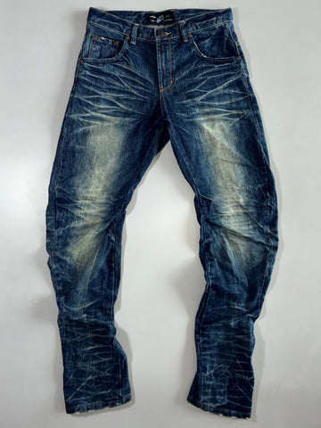 Bobson Jeans Distressed Whisker Wash Denim (W:32|L:44)