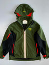 Fila Stile Sportivo Italiano Reflective Zip Colorblock Hooded Technical Shell Jacket Olive (L)