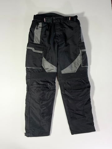 Pro First Moto Cargo Pants – Black/Grey Knee padded & Thai padded  (W:32) (L:42)