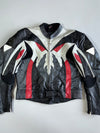 Hein Gericke Pro Sports Schoeller Flame Graphic Appliqué Leather Motorsport Racing Jacket (Paded)(M)