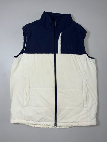 Adidas Colorblock Puffer Vest – Navy/Cream (M)