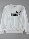 Puma Classic Logo White Crewneck Sweatshirt (S)