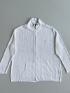 Lauren Ralph Lauren White Cable Knit Zip-Up Sweater woman’s(Size XL)