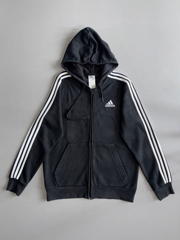 Adidas 3-Stripes Full Zip Hoodie Black (M)