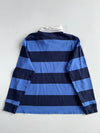 Polo Ralph Lauren Blue & Navy Striped Rugby Shirt (XL/2Xl)