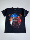 Vintage Premium Angry Bull Dog Graphic Printed T-Shirt (S/M)