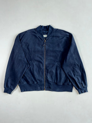 Vintage Hugo Boss Cotton Bomber Jacket – Washed Navy (3XL)