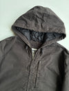 Vintage Stronghold Brown Canvas Hooded Quilted Work Jacket (2XL)