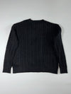 Polo Ralph Lauren Black Cable Knit Crewneck Sweater – White Pony (2XL/3XL)