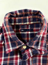 Vintage Gap Navy Red Plaid Flannel Shirt (L)