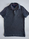 Tommy Hilfiger Slim Fit Polo Shirt in Charcoal Grey Marl (M)