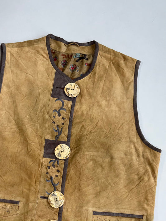 Super Premium Original Pure Suede Leather Vest (M)