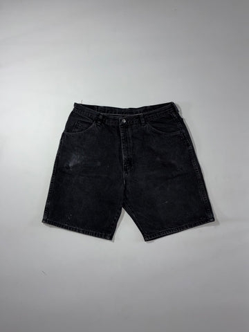 Wrangler Black Denim Shorts (W:35) (L:22)