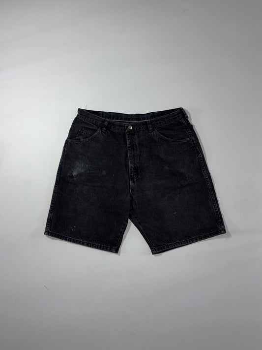 Wrangler Black Denim Shorts (W:35) (L:22)