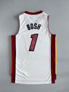 Adidas Miami Heat #1 NBA Swingman Jersey – White & Red (M)