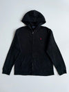 Polo Ralph Lauren Black Full-Zip Hoodie with Red Pony – (S)