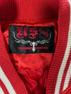 Vintage USA 23 Satin Varsity Bomber Jacket – Red (XL)